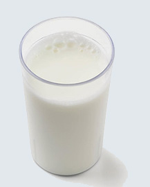 A glass of milk