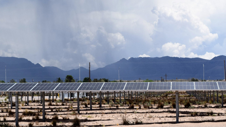 Solar panels on fallow ground in Las Cruces, NM