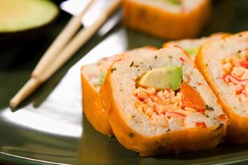 D1618 1Wrap Sushi made with vegetable wrap