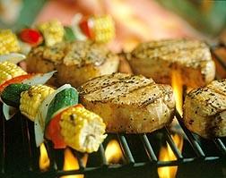 food on a grill