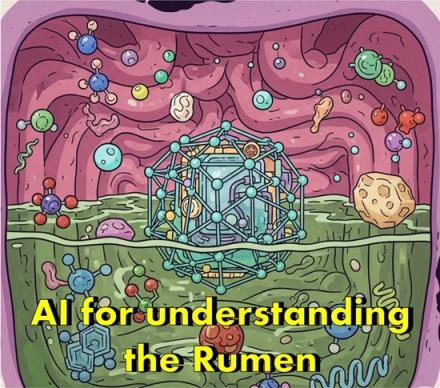 An image created by AI depicting a cow’s rumen. Courtesy of Iowa State University.